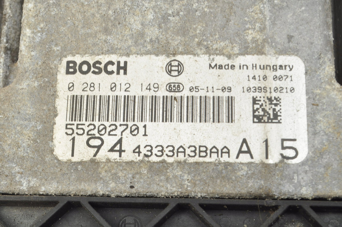 FIAT CROMA 1.9 D Multijet 150HP COMPUTER ENGINE CONTROLLER 55202701
