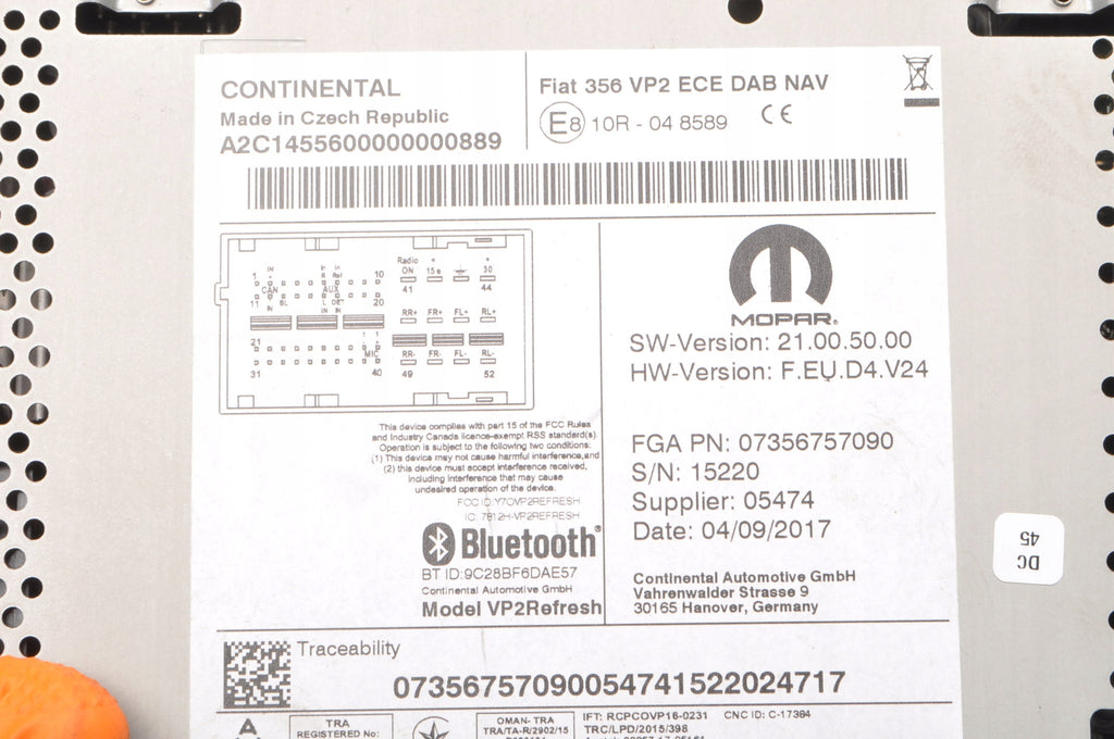 FIAT TIPO II RADIO NAVIGATION 07356757090 07356757090