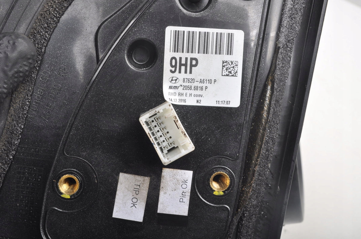 HYUNDAI I30 II MIRROR RIGHT ELECTRIC 5 PIN ENGLISH