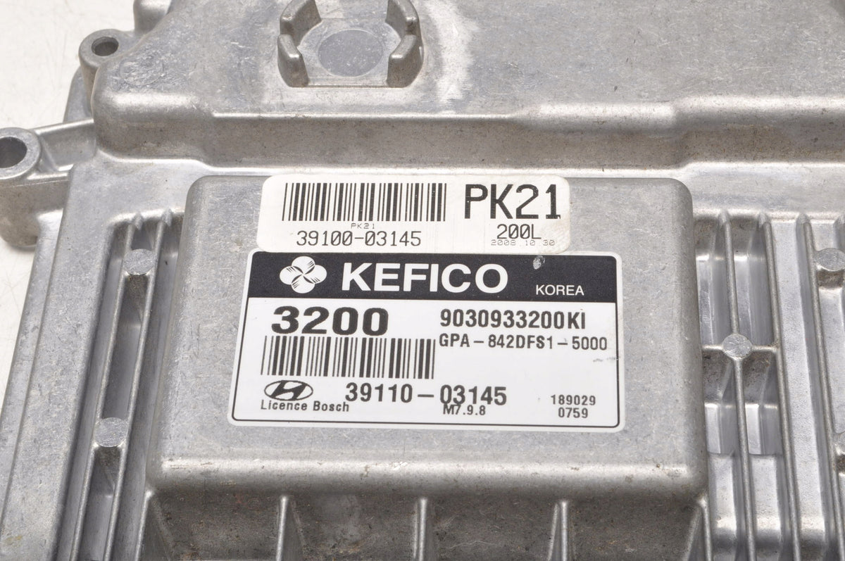 HYUNDAI i10 1.2 16V 78HP COMPUTER ENGINE CONTROLLER 39100-03145