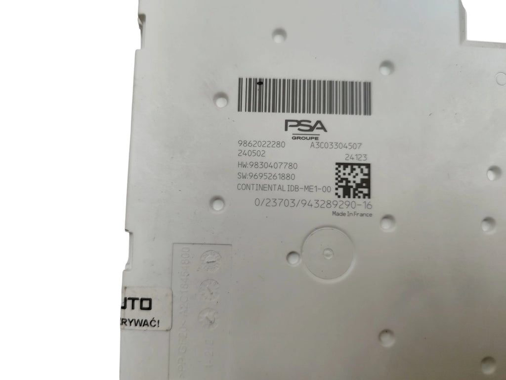 IDB COMFORT CONTROLLER MODULE PEUGEOT 3008 III 5008 III 9862022280