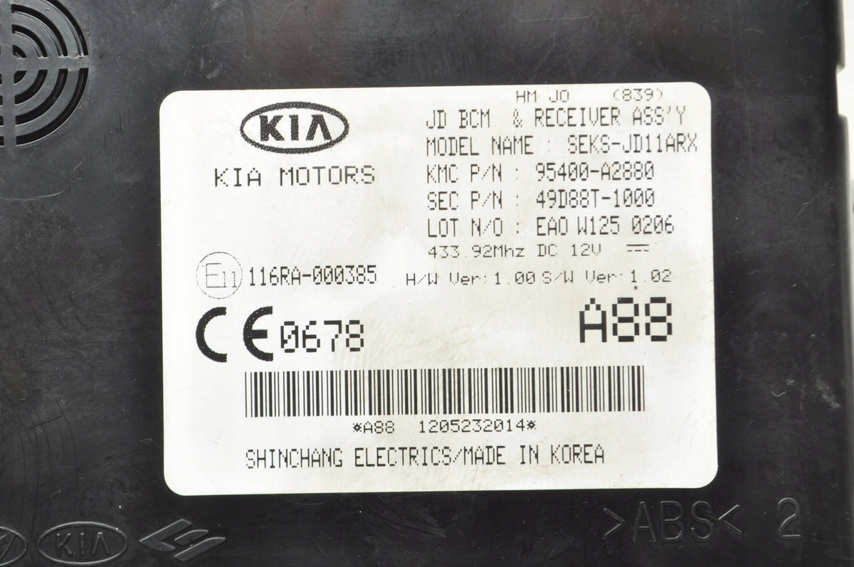 KIA CEED II COMPUTER MODULE DRIVER BCM 95400-A2880