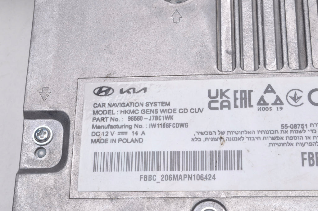 KIA CEED III XCEED RADIO NAVIGATION 96560-J7BC1WK