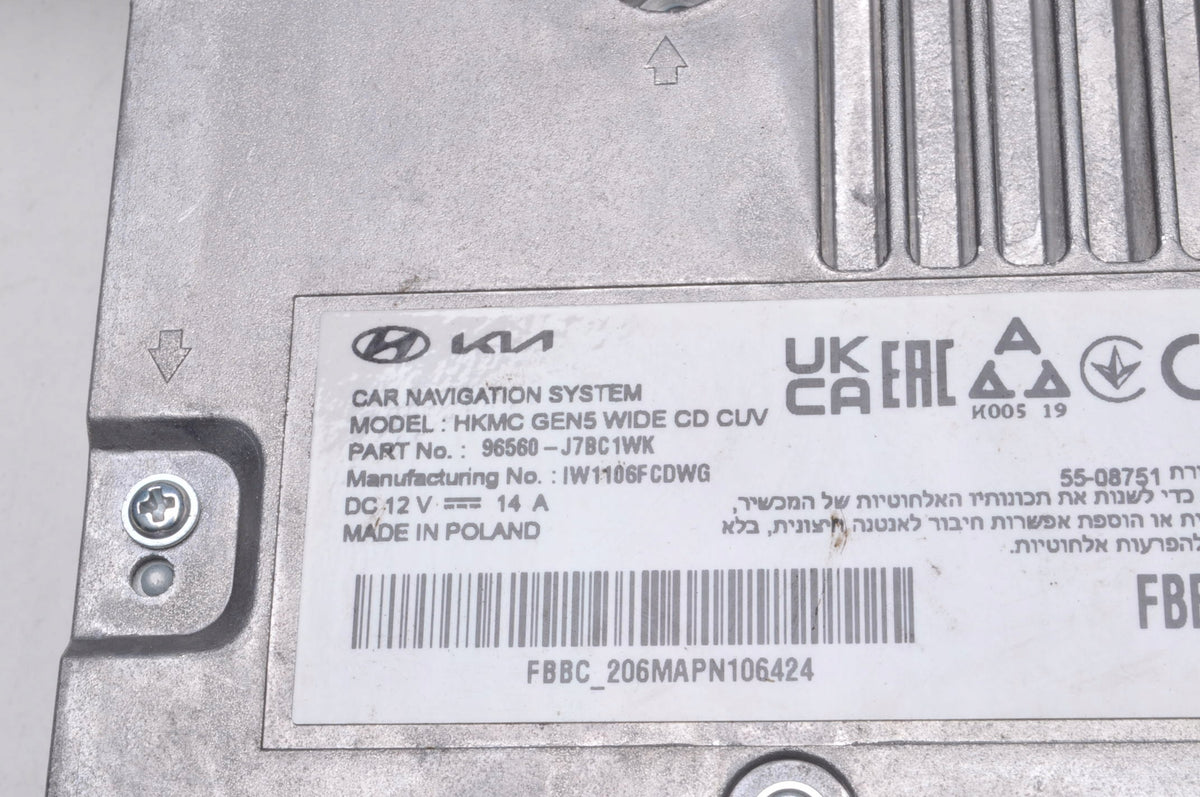 KIA CEED III XCEED RADIO NAVIGATION 96560-J7BC1WK