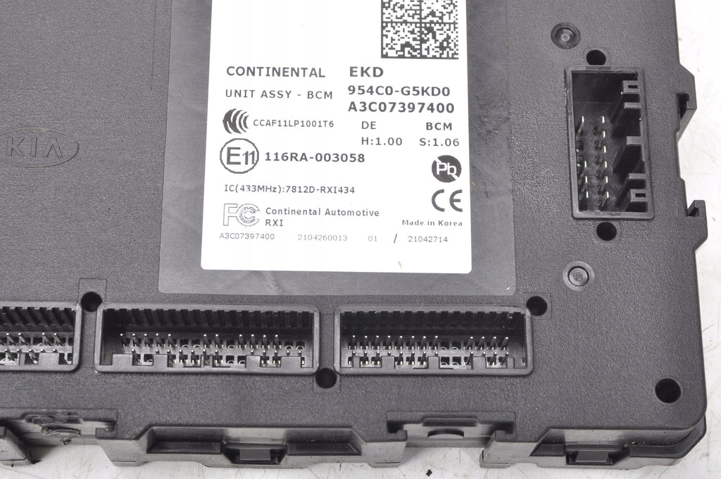 KIA NIRO MODULE DRIVER BCM 954C0-G5KD0 2021R