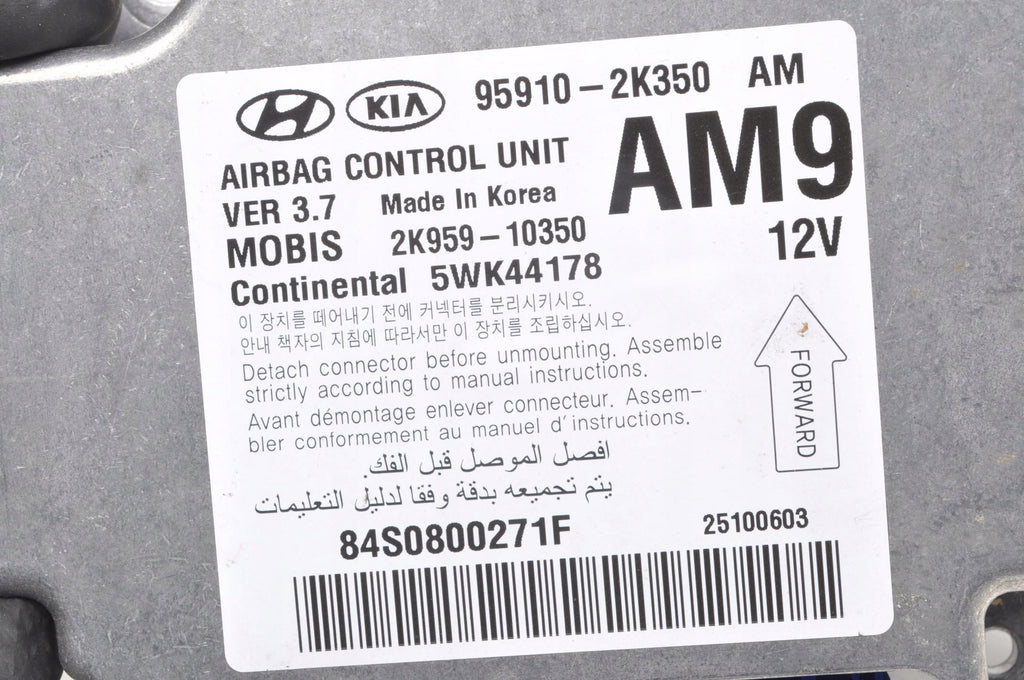 KIA SOUL AND AIRBAG SENSOR 95910-2K350
