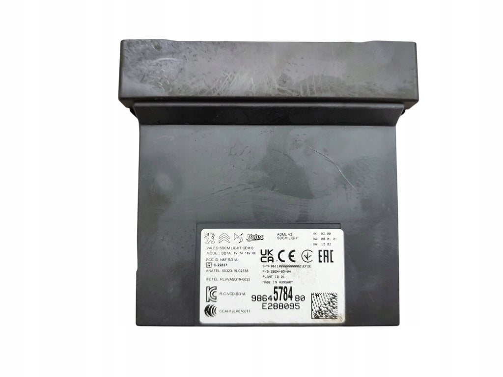 LIGHT CONTROLLER MODULE PEUGEOT 308 III T10 3008 III 5008 III 9864578480