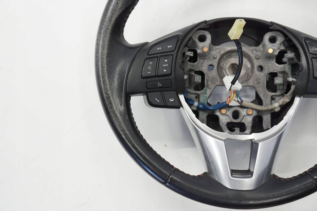 MAZDA 3 III BM 14R STEERING WHEEL LEATHER MULTI BHP2130903