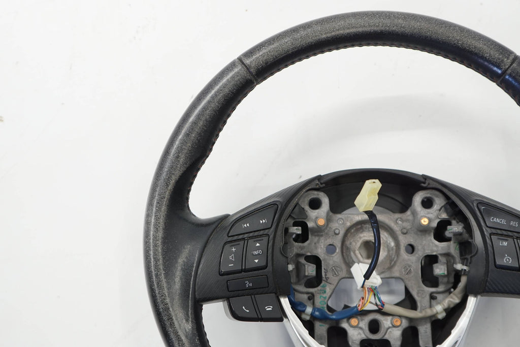 MAZDA 3 III BM 14R STEERING WHEEL LEATHER MULTI BHP2130903