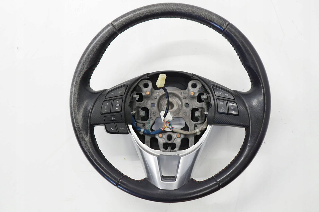 MAZDA 3 III BM 14R STEERING WHEEL LEATHER MULTI BHP2130903