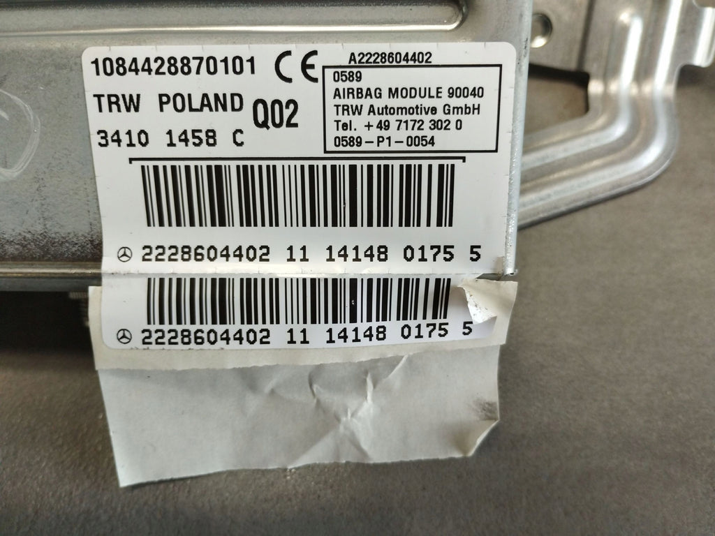 MERCEDES S CLASS W222 CUSHION RIGHT BACK A2228604402