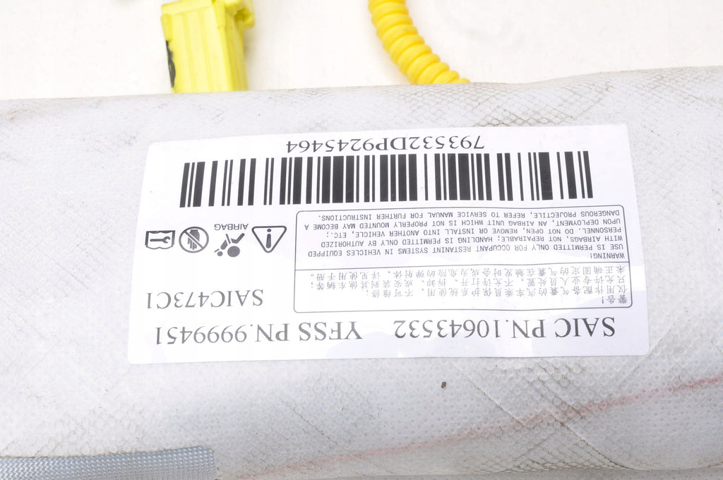 MG ZS AIRBAG SEAT AIRBAG RIGHT 10643532