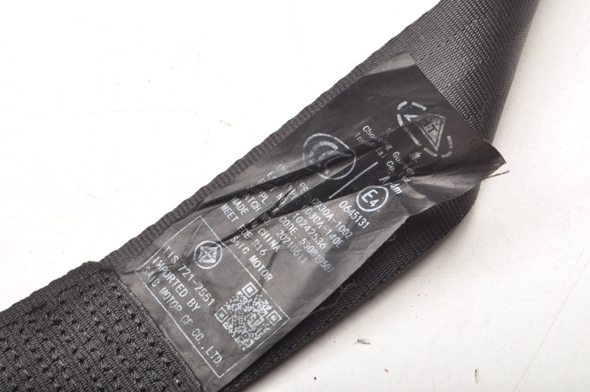 MG ZS SEAT BELT RIGHT REAR 2 ROW 10242536