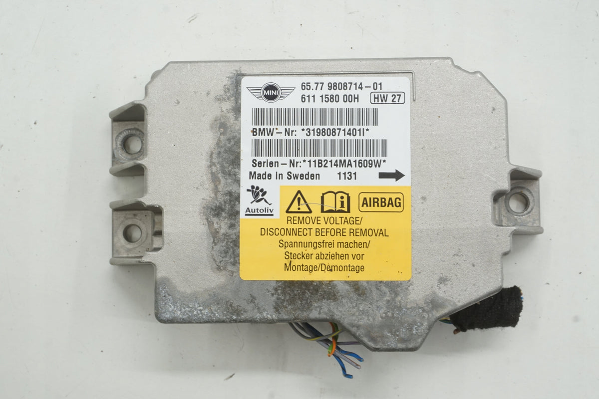 MINI R56 LCI SENSOR AIRBAG 9808714 MODULE