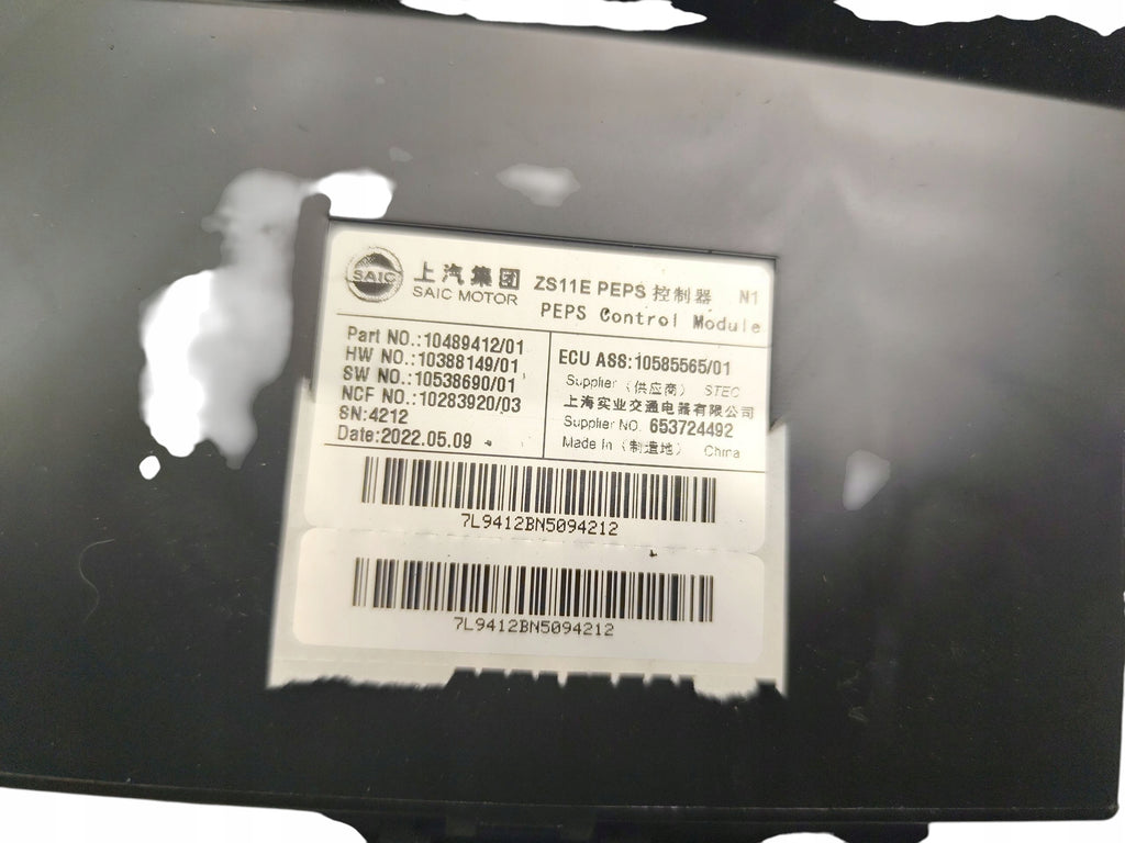 MODULE DRIVER PEPS KEYLESS MG ZS I EV 10489412 653724492