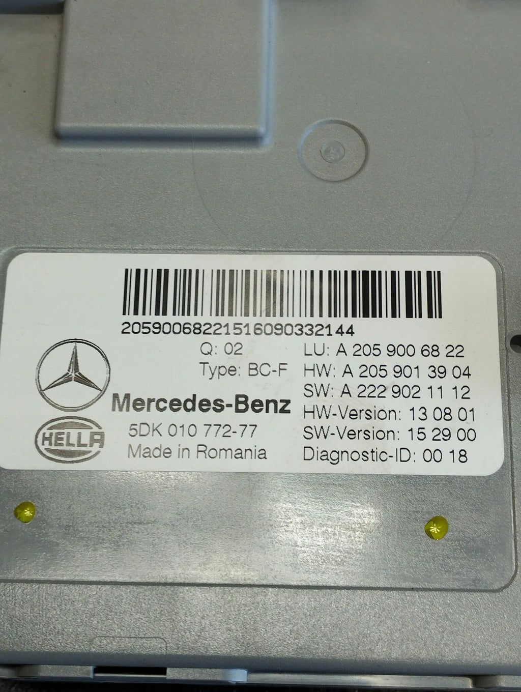 Mercedes-Benz GLC X253 COMFORT MODULE A2059006822