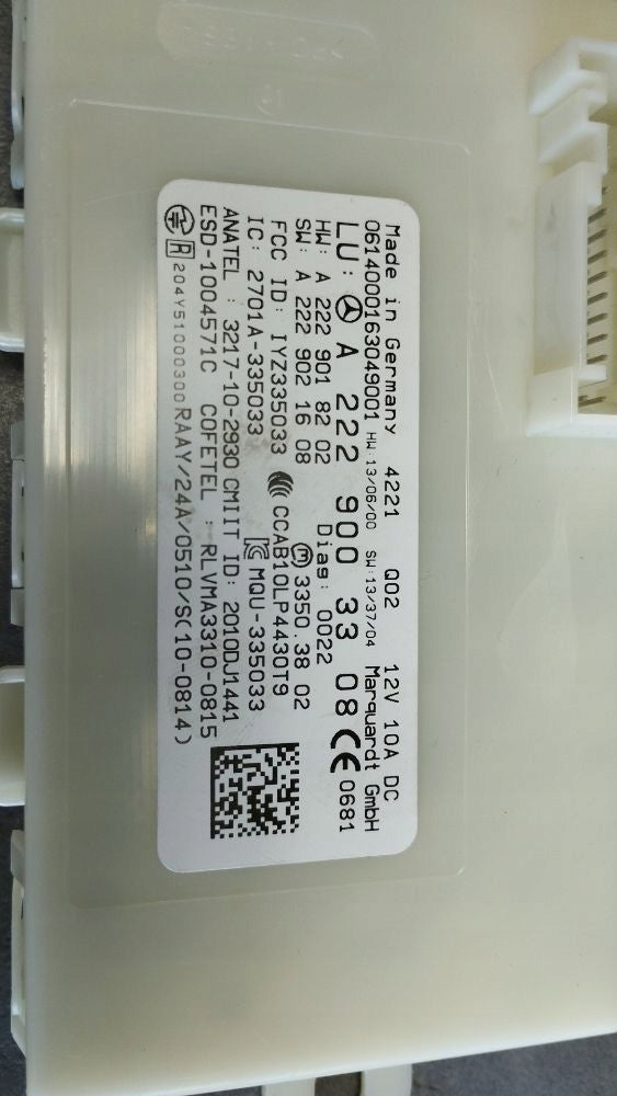 Mercedes-Benz S W222 2014 KEYLESS MODULE A2229003308