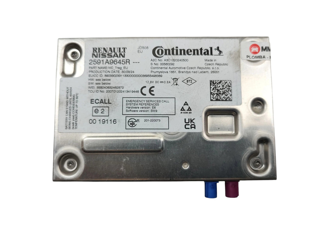 NAVIGATION MODULE RENAULT CAPTUR II CLIO V KANGOO II MEGANE IV 2591A9645R
