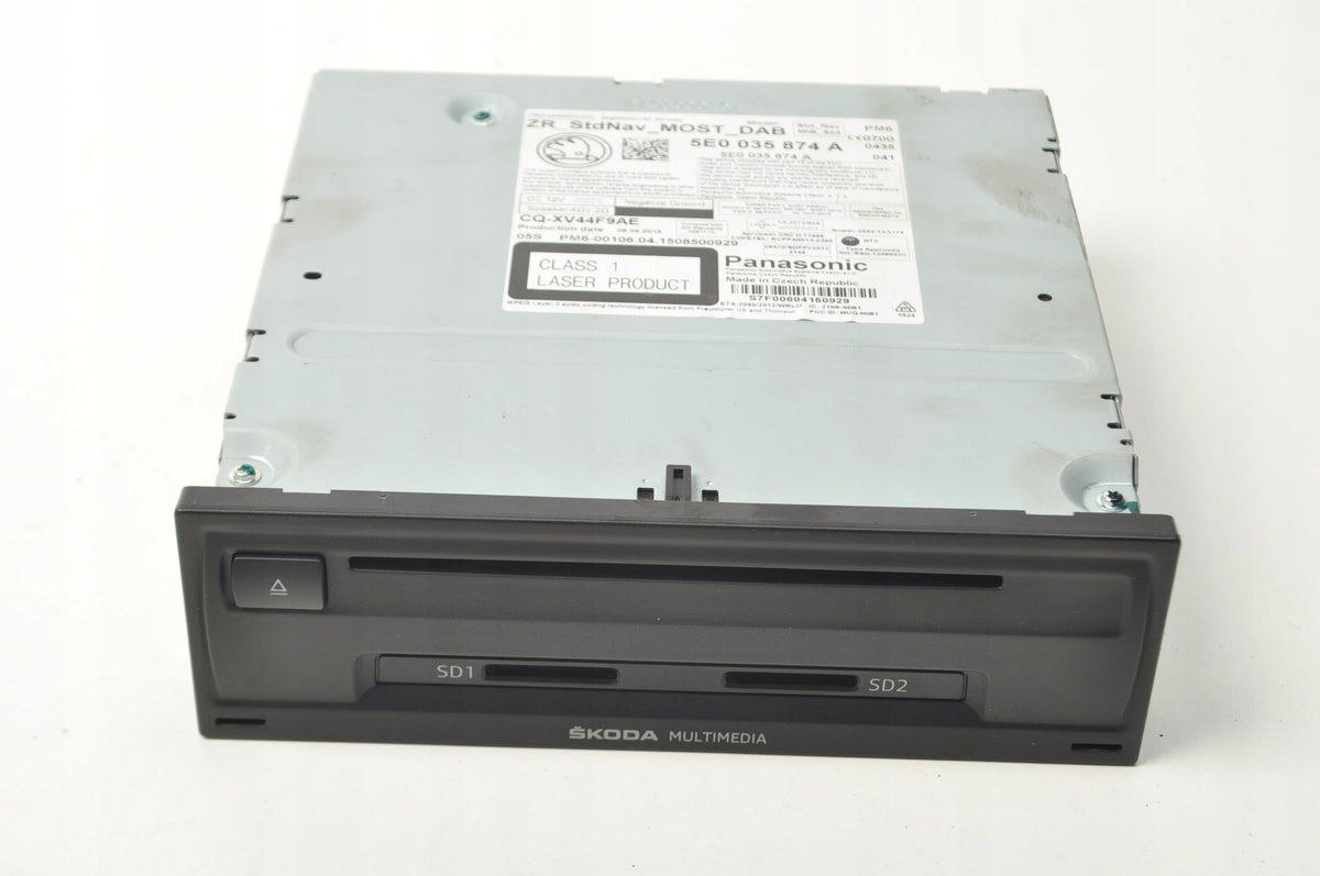 NAVIGATION PLATE READER SKODA OCTAVIA III 5E0035874A