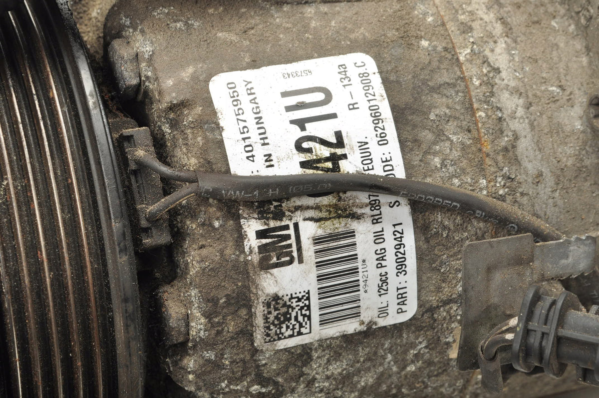 OPEL ASTRA J IV 1.6 CDTI AIR CONDITIONING COMPRESSOR 39029421