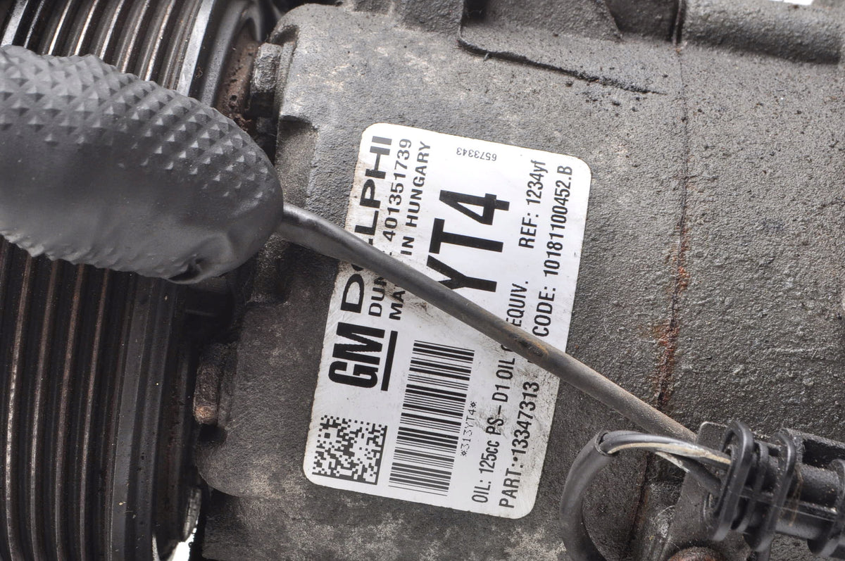 OPEL ASTRA J IV 1.6 Turbo AIR CONDITIONING COMPRESSOR A16LET 13347313 YT4