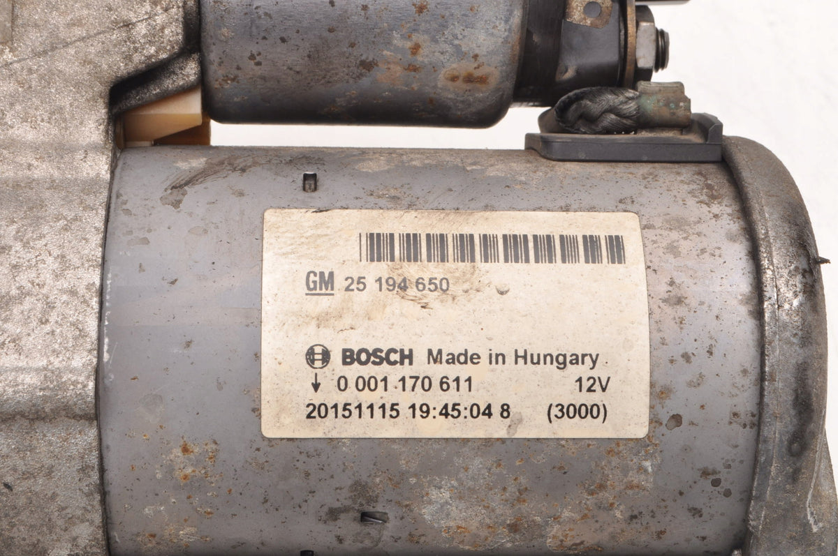 OPEL ASTRA J MERIVA B CORSA E INSIGNIA A 1.4 16V STARTER 25194650