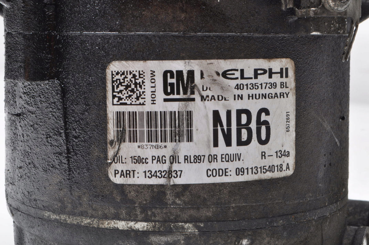 OPEL ASTRA J ZAFIRA B II 1.7 CDTI AIR CONDITIONING COMPRESSOR 13432837 LIFT
