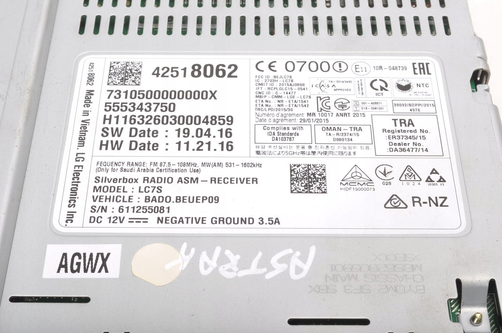 OPEL ASTRA K V RADIO NAVIGATION 42518062