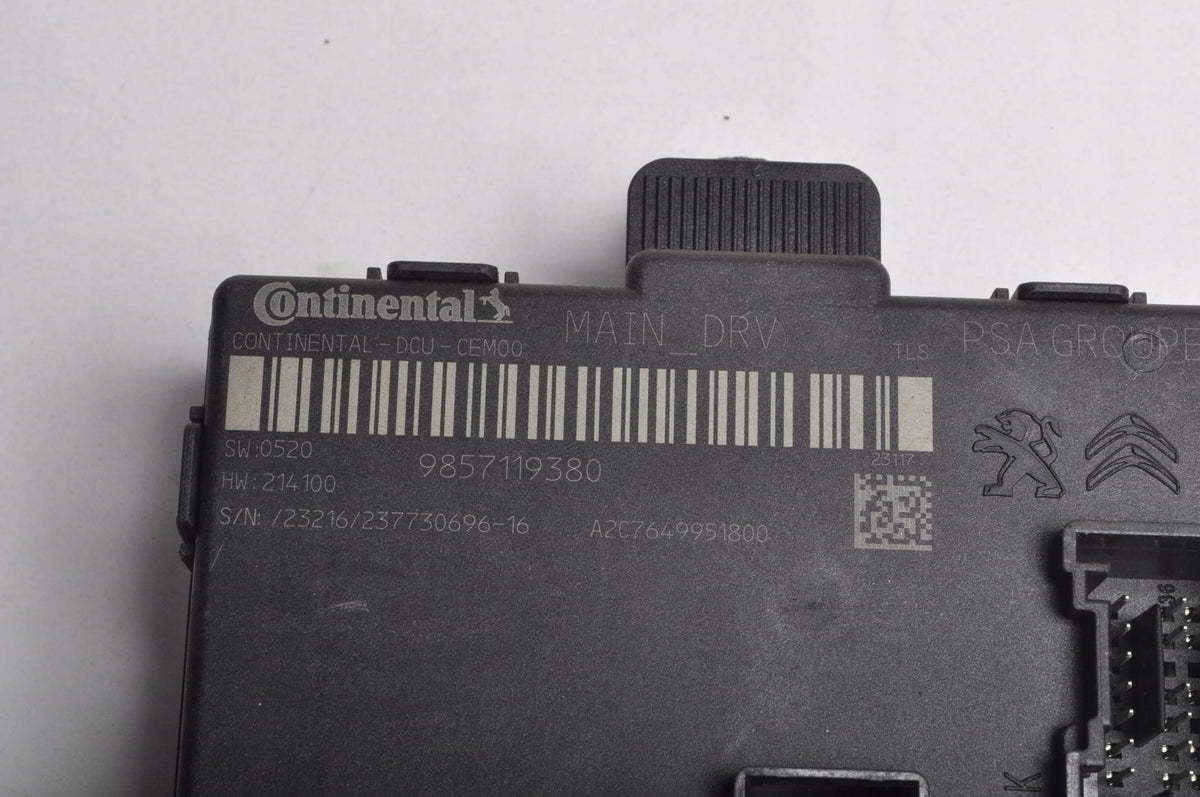 OPEL ASTRA L DOOR MODULE LEFT FRONT 9857119380