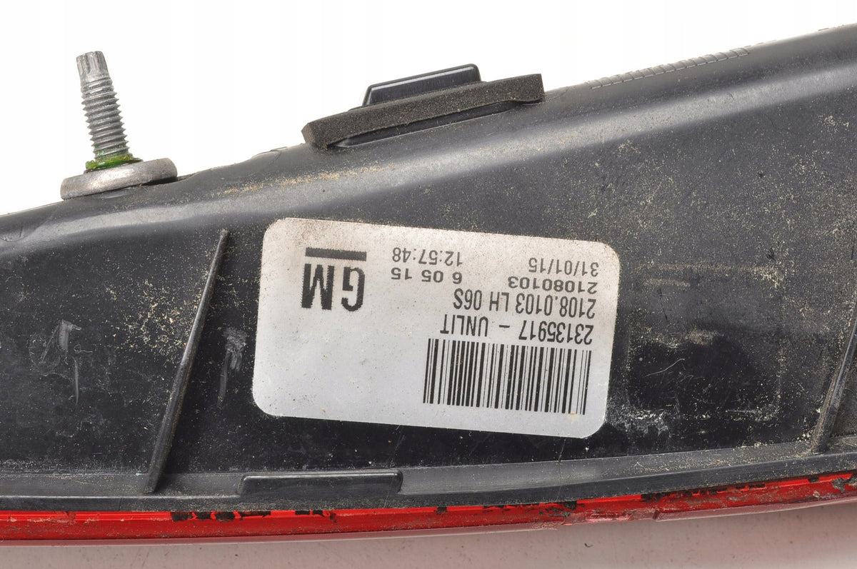OPEL INSIGNIA AND LAMP LEFT REAR IN FLAP LIFT HB 5D 23135917
