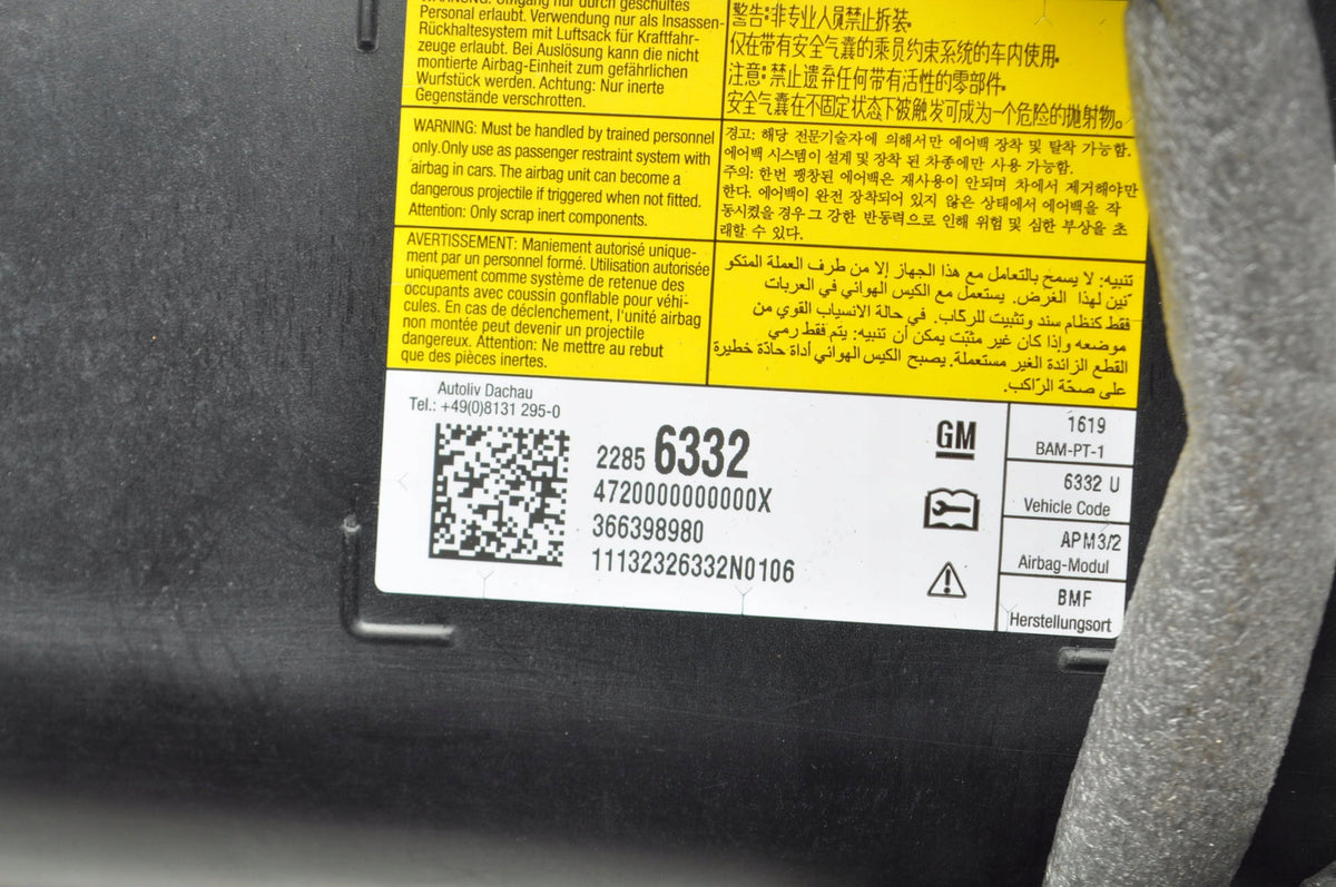 OPEL INSIGNIA AND PASSENGER AIRBAG 22856332