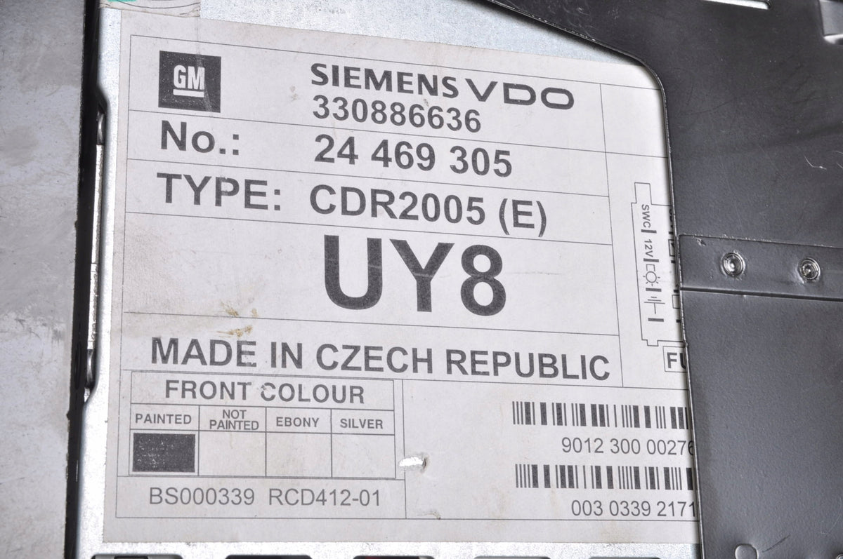 OPEL MERIVA A RADIO 24469305 CDR 2005