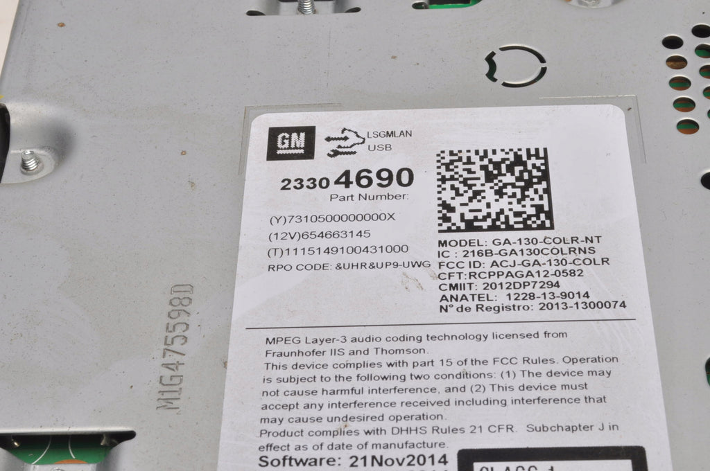 OPEL MOCHA AND RADIO NAVIGATION 23304690