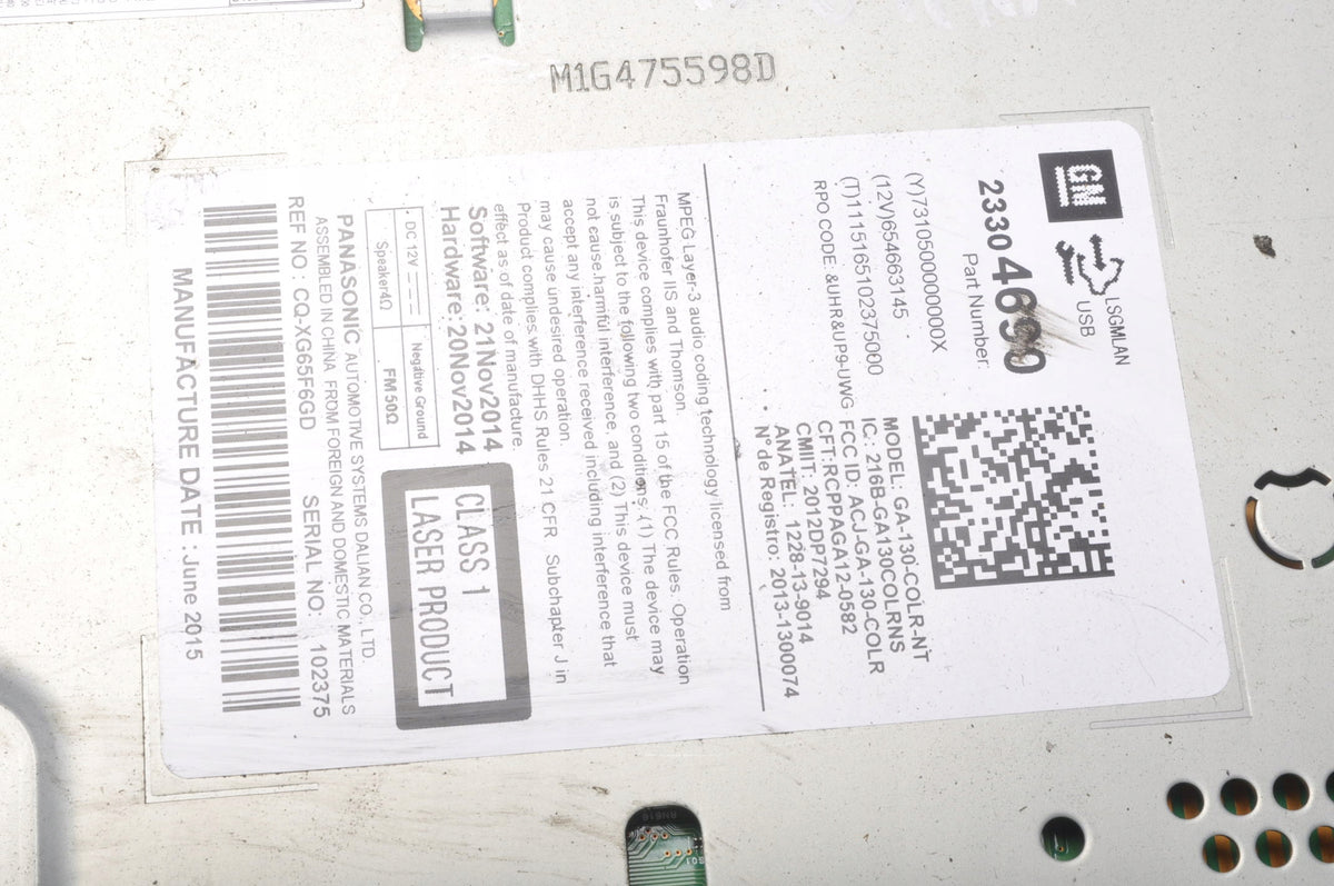 OPEL MOCHA RADIO NAVIGATION 23304690