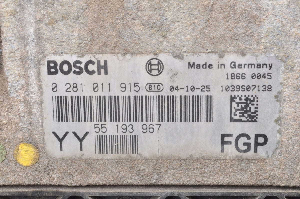 OPEL SIGNUM 1.9 CDTI 150 KM COMPUTER ENGINE CONTROLLER 55193967