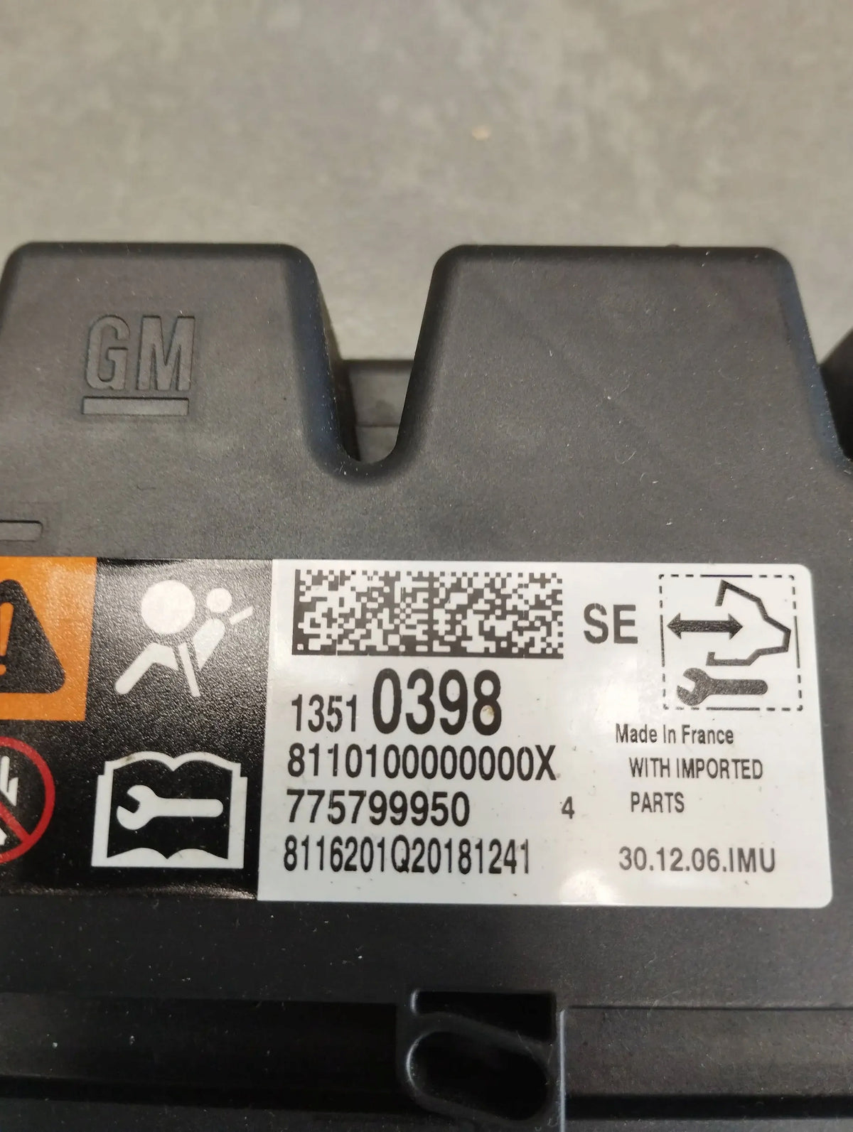 Opel Astra K SENSOR PILLOW 13510398