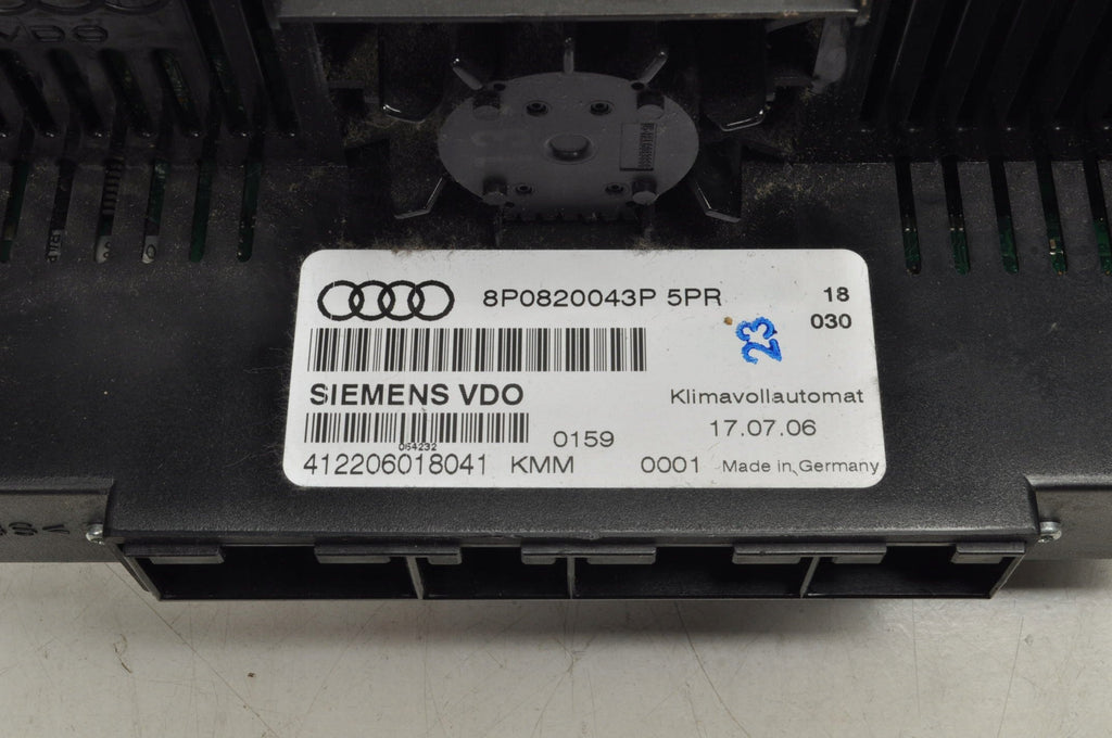 PANEL AIR CONDITIONING SWITCH AUDI A3 8P 8P0820043P