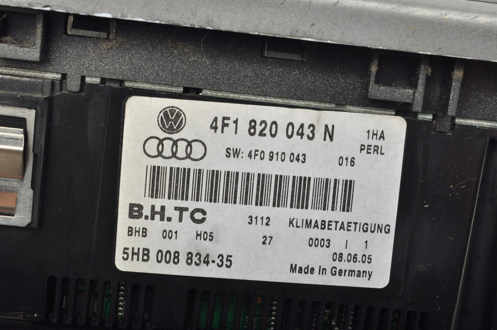 PANEL AIR CONDITIONING SWITCH AUDI A6 C6 4F1820043N