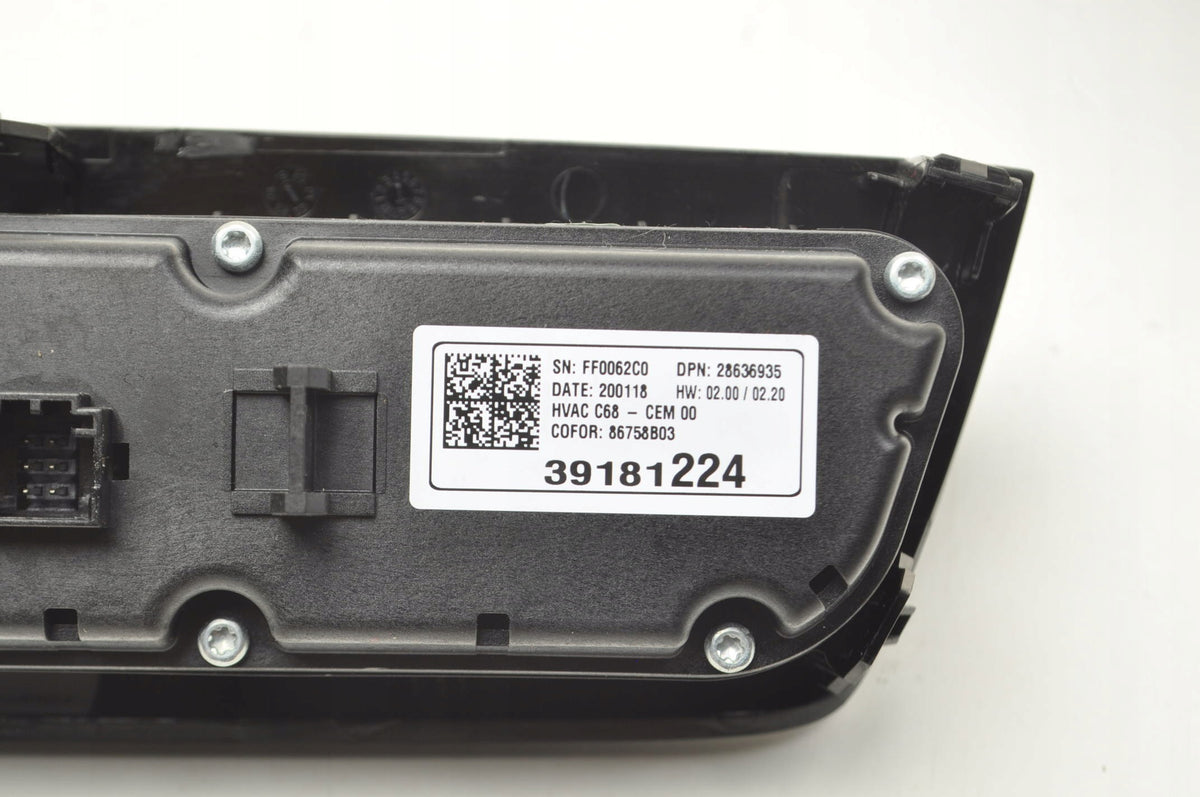 PANEL AIR CONDITIONING SWITCH OPEL CORSA F 39181224