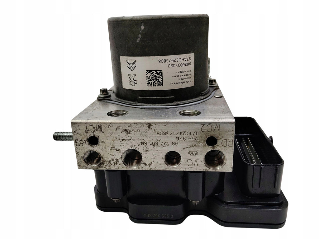 PUMP ABS CONTROLLER PEUGEOT 3008 II 9826037080 9812786180 0265956353