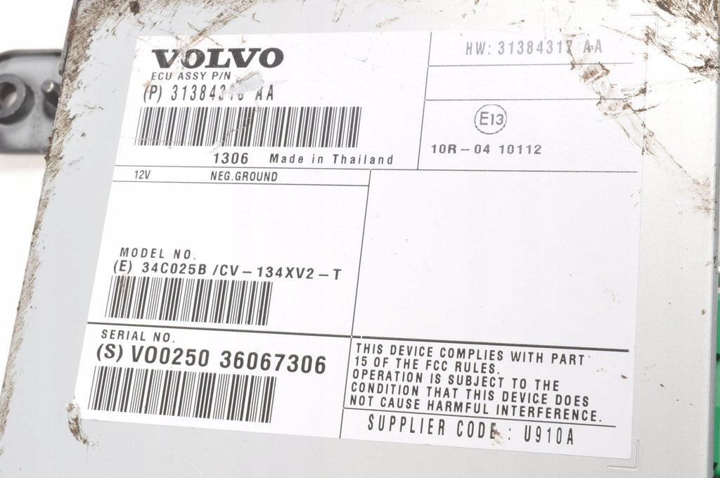 RADIO AMPLIFIER VOLVO V40 II 31384317