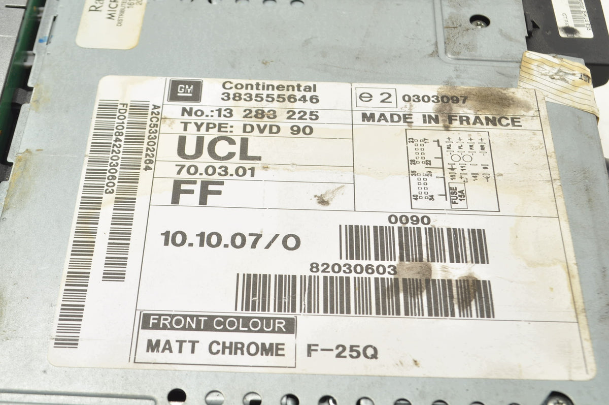 RADIO OPEL ASTRA H III ZAFIRA B 13283225 DVD90