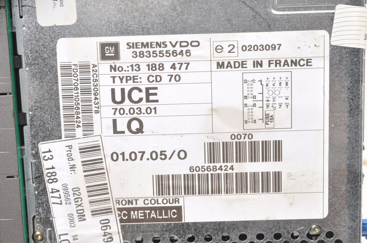 RADIO OPEL C III 13188477 CD70