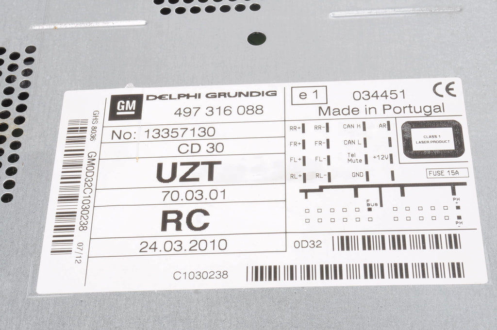 RADIO OPEL CORSA D 13357130 CD30