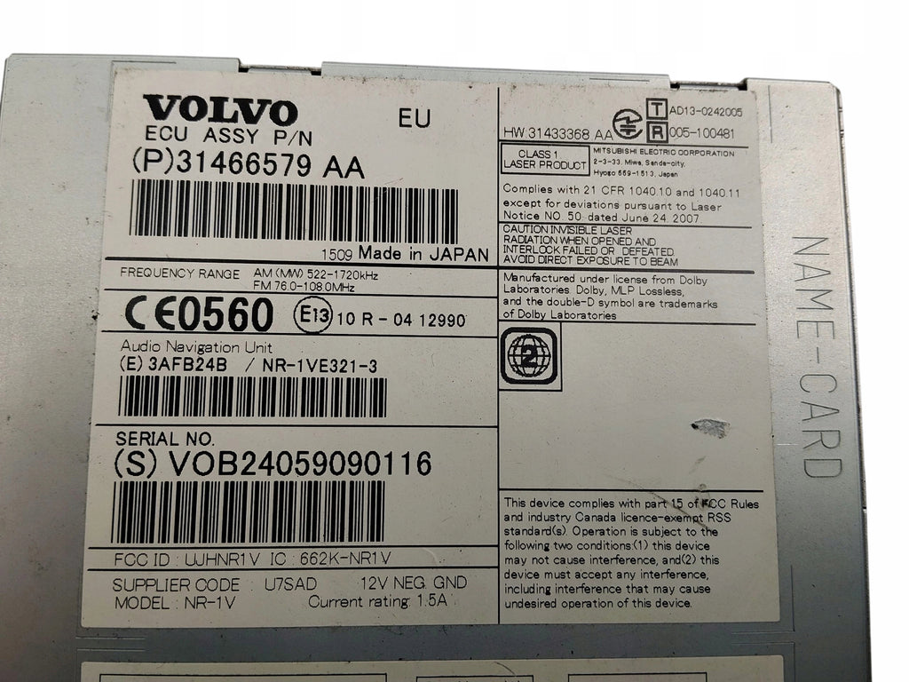 RADIO READER VOLVO S60 II LIFT (2013-2018)