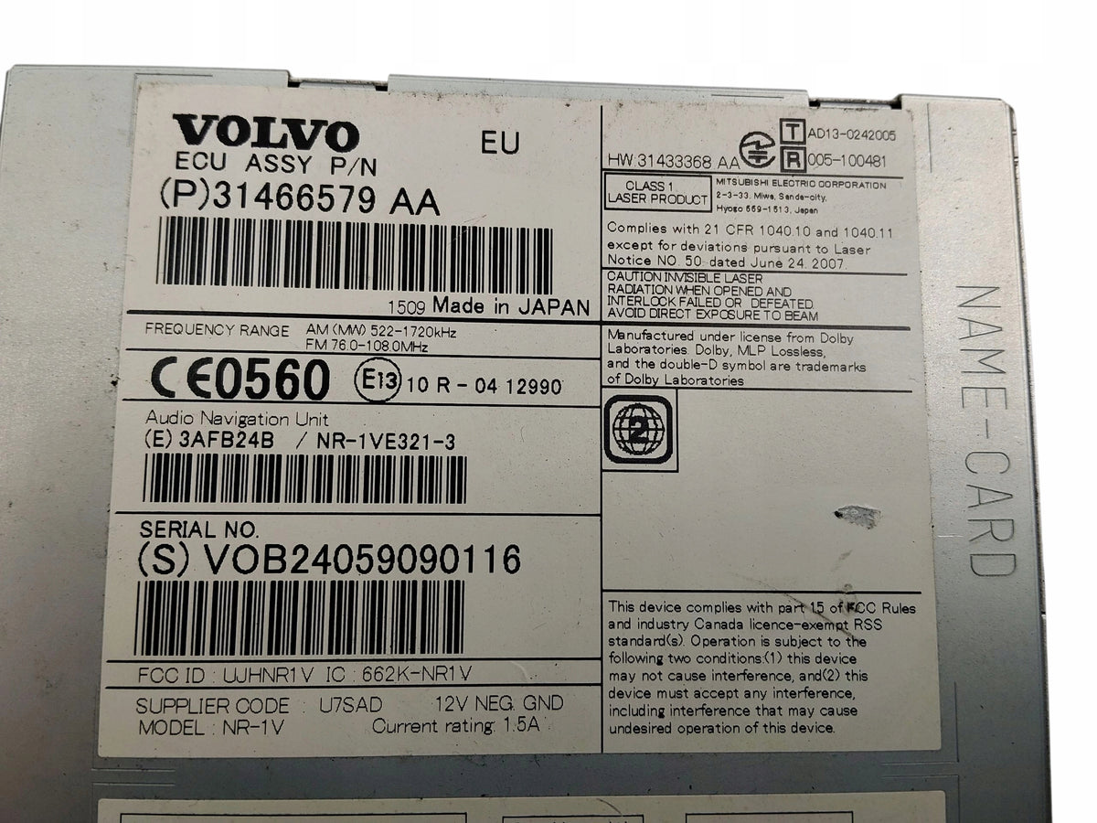 RADIO READER VOLVO S60 II LIFT (2013-2018)