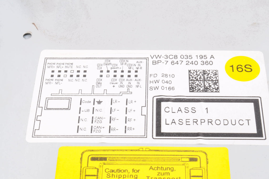 RADIO VOLKSWAGEN GOLF VI PASSAT B7 TIGUAN AND 5N 3C8035195A