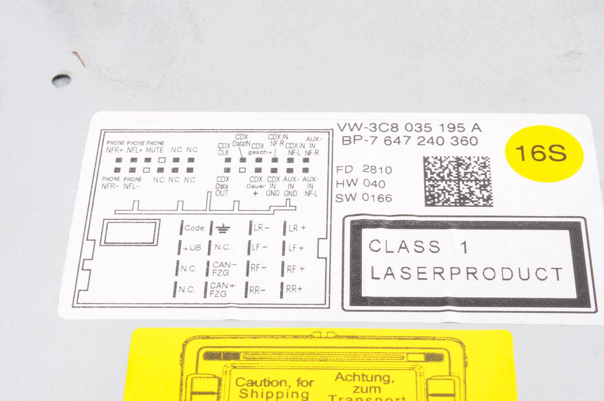 RADIO VOLKSWAGEN GOLF VI PASSAT B7 TIGUAN AND 5N 3C8035195A