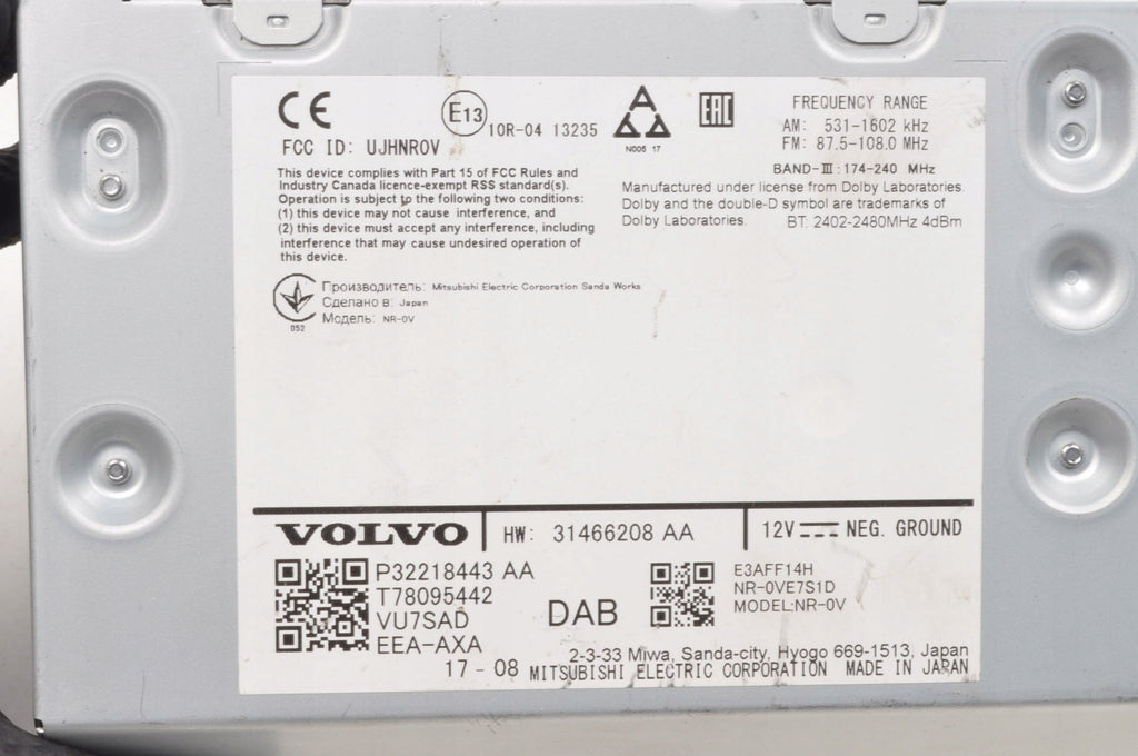 RADIO VOLVO XC60 II S90 II XC90 31466208 32218443