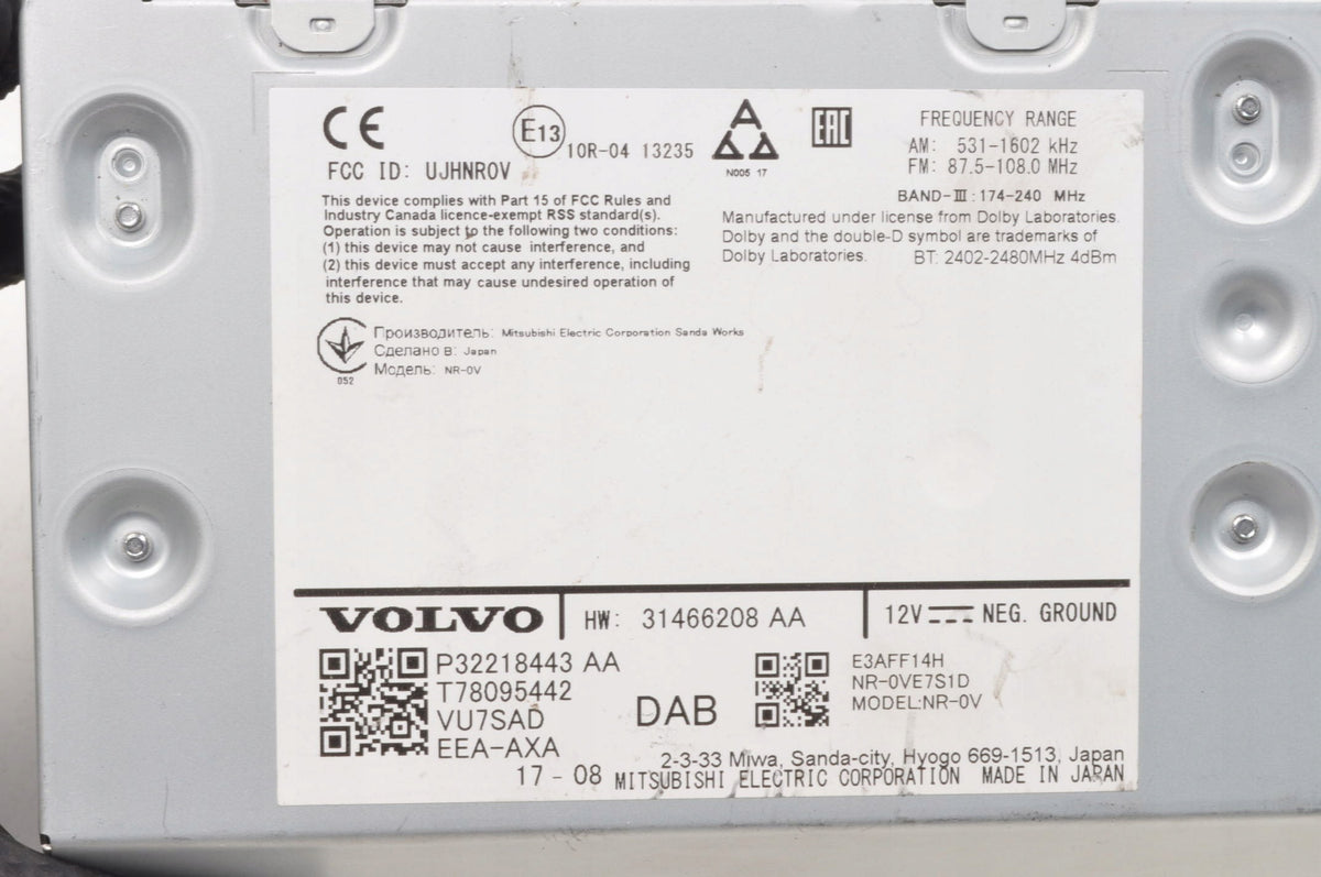 RADIO VOLVO XC60 II S90 II XC90 31466208 32218443